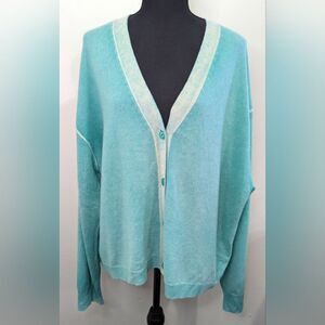 J. Crew Cashmere Preppy Academia Mermaid Fairy Cozy Coastal Capsule Cardigan XXL